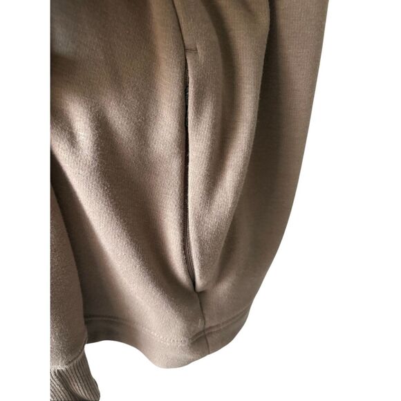 Athleta Cozy Karma Twist Neck Sweatshirt Pullover XL Tan Taupe - Picture 9 of 12